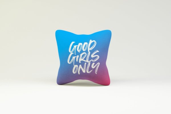 方形枕头外观设计样机素材模板 Square Pillow Mockup