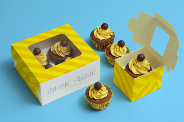 纸杯蛋糕纸盒包装设计样机素材模板 Cupcake Boxes Mockup