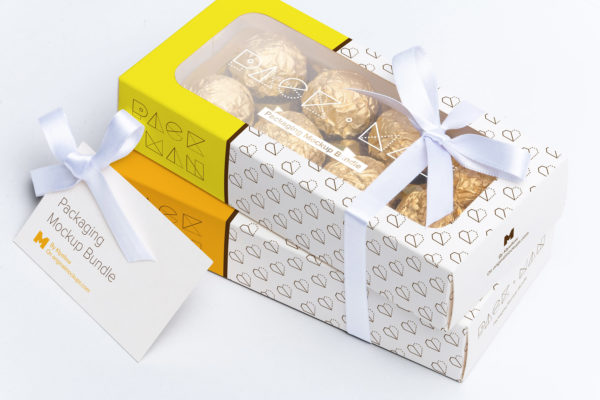 甜品包装盒外观设计样机素材08 Sweet Box Mockup 08