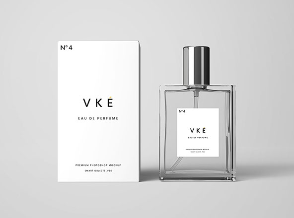 香水瓶＆香水包装盒外观设计样机素材模板 Perfume Package Mockup
