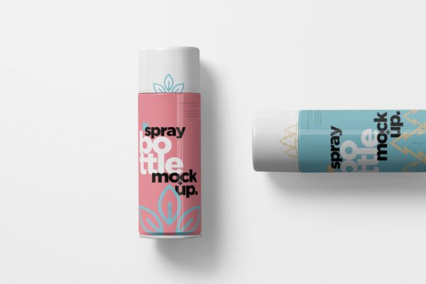 发胶/保湿喷雾瓶外观设计样机素材模板 Spray Bottle Mockups