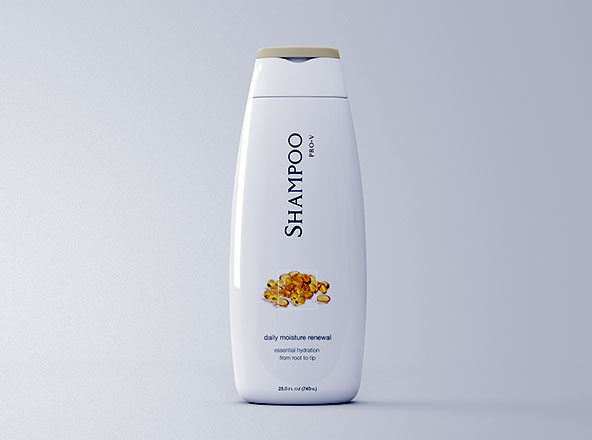 洗发水瓶塑料瓶包装外观设计PSD样机模板 PSD Shampoo Mockup