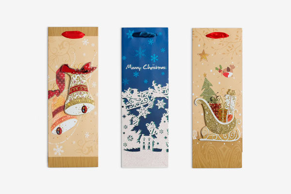 圣诞节礼品袋样机 Christmas Bags Isolate