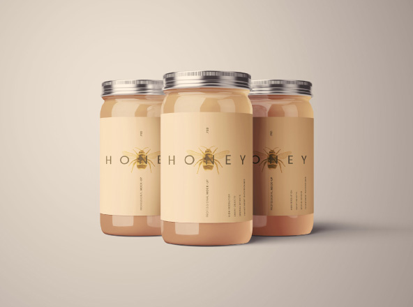 食品玻璃罐外观设计样机素材PSD模板 Standard Glass Jar Mockups