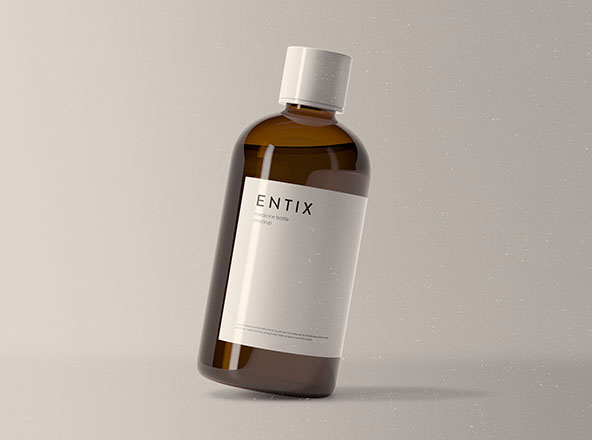 药水瓶药品包装外观设计样机素材PSD模板 Medicine Bottle Mockup