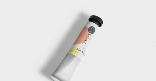 金属材质化妆品护肤品软管包装设计样机素材 Metal Cream Tube Mockups