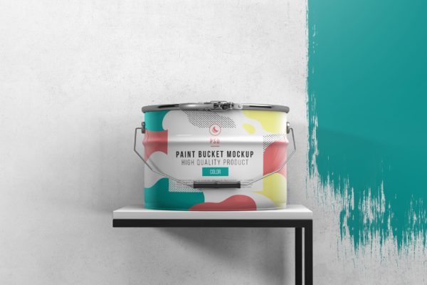 油漆桶外观设计样机素材模板 Paint Bucket  Mockup