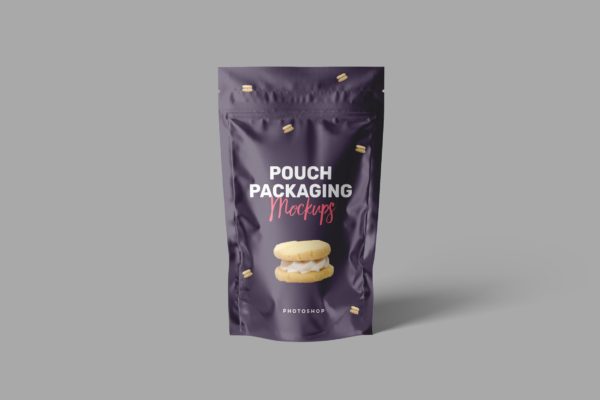 食品自封袋包装设计样机素材模板 Pouch Packaging Mockups