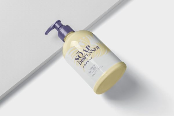 沐浴露洗发水按压瓶外观设计样机素材模板 Soap Dispenser Mockup – Big Size