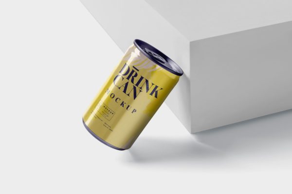 小型饮料易拉罐外观设计样机素材模板 Small Drink Can Mock-Up