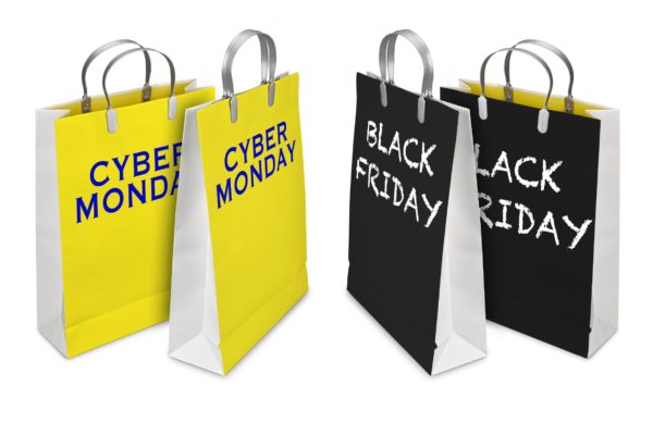 网络星期一&黑色星期五促销日购物袋设计样机素材02 Business days mockup_02