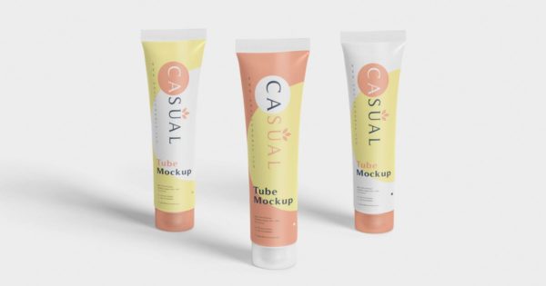 软管包装设计效果图样机模板 Tube Packaging Mockups