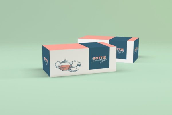茶包包装盒设计样机素材模板 Multipurpose Box Packaging Mockup