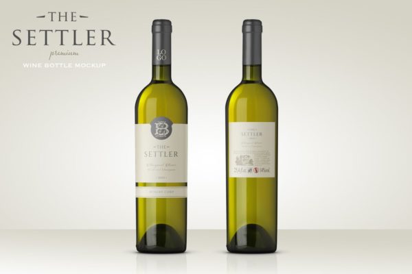 高端白酒酒瓶设计样机素材模板 Premium White Wine Mockup