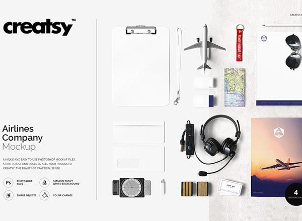 航空主题样机素材 Airlines Company Mockup Set