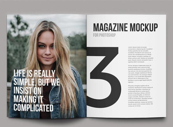 时尚杂志样机素材模板 Magazine Mockup Template