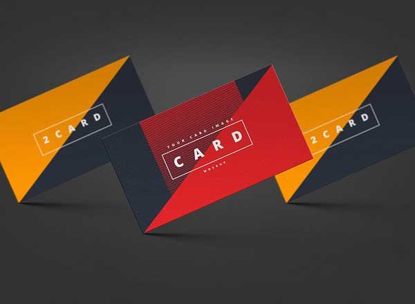 多角度名片展示样机素材模板 7 Business Card Mockup