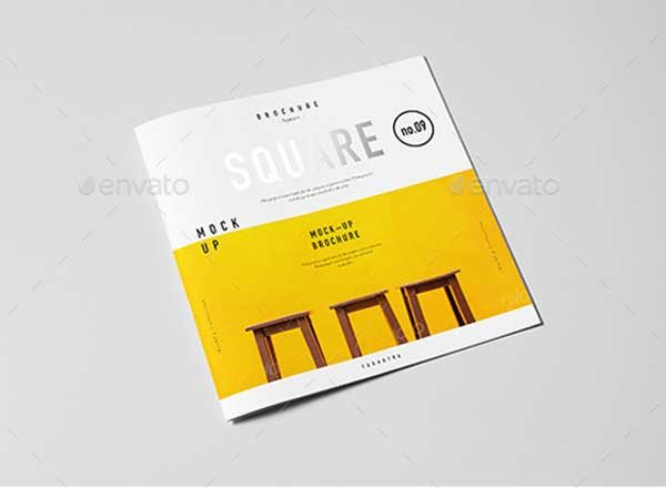 方形宣传小册样机素材 Square Brochure Catalog Booklet