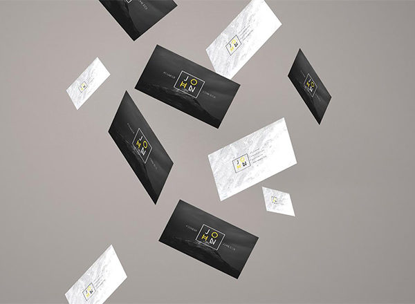 高品质的高端商务质感的名片卡片邀请函样机素材展示模型mockups