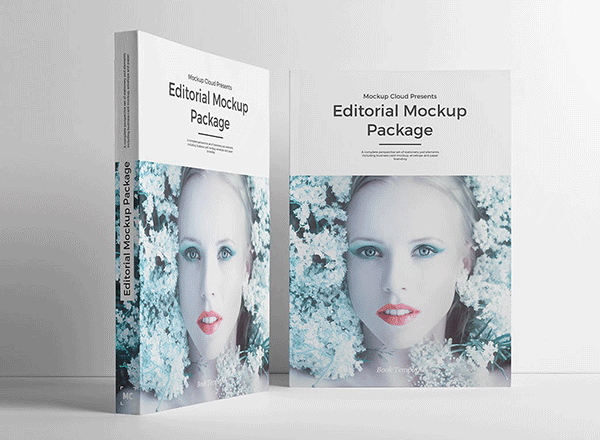 高品质的书籍装帧楼书画册品牌手册样机素材展示模型mockups