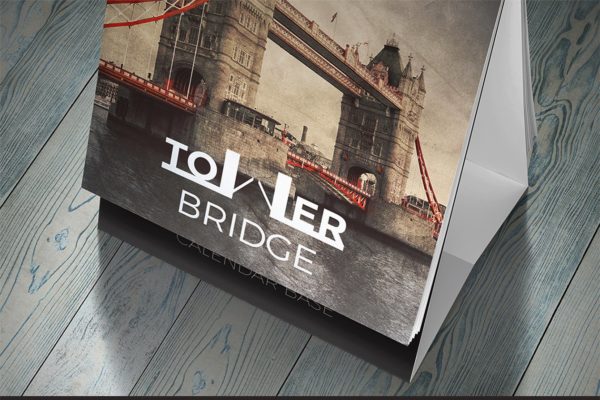 桌面日历封面设计展示样机素材 Table Calendar Mockups v.1