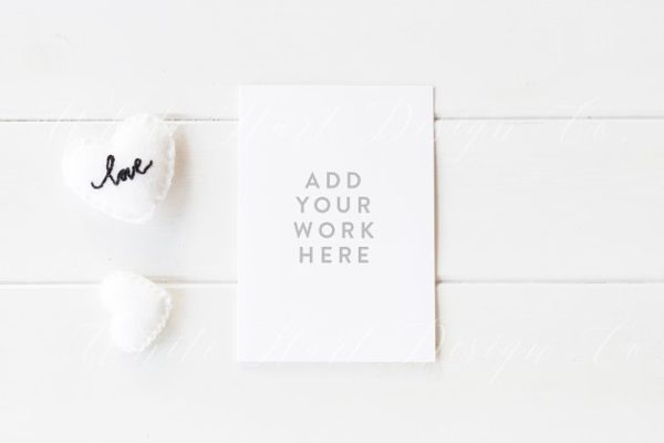 情人节主题贺卡卡片样机素材 3 x card mockups – Valentines – Jpeg