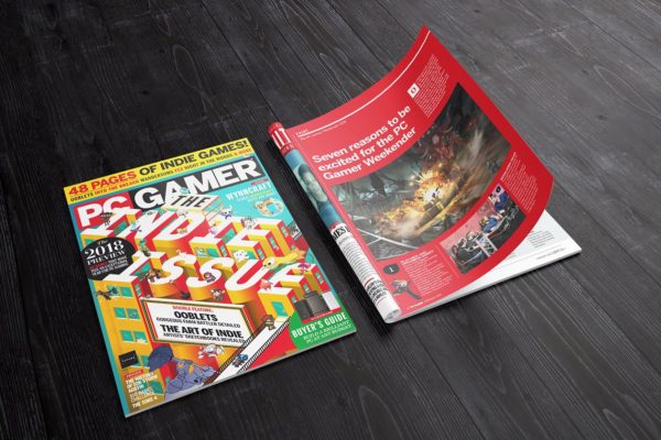 A5规格杂志样机素材模板 A5 Magazine Mockups v.1