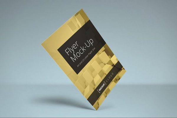 多视觉传单设计演示样机素材模板 Flyer Mock-Up
