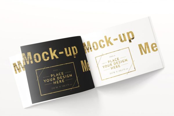 超级简约小册子、目录样机素材模板 Landscape Catalog, Brochure Mockups