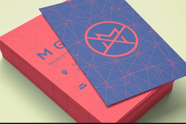 名片设计特写镜头样机素材模板 Close-up Business Cards Mockup v.2