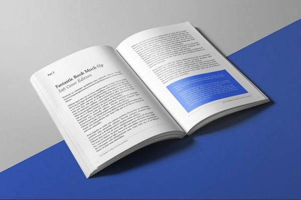 软封装图书样机素材模板 Book Mock-Up / Soft Cover Edition