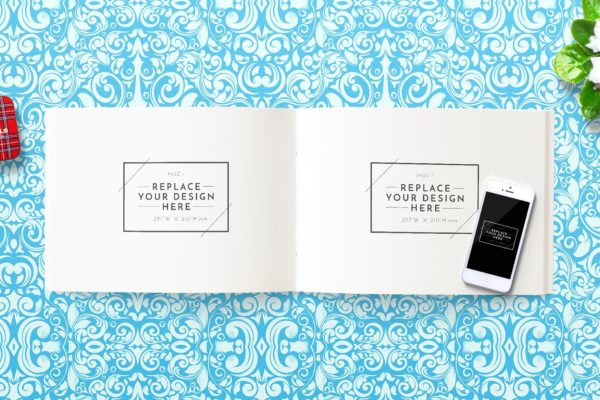 A4规格小册子企宣手册样机素材模板 A4 Landscape Brochure Mockups