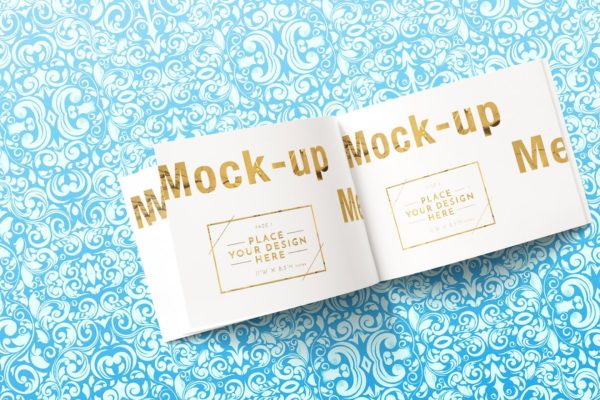 画册样机素材模板 Landscape Brochure Mockups v.2