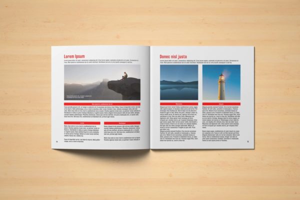 画册目录手册样机素材模板 Square Brochure / Catalogue Mock-Up