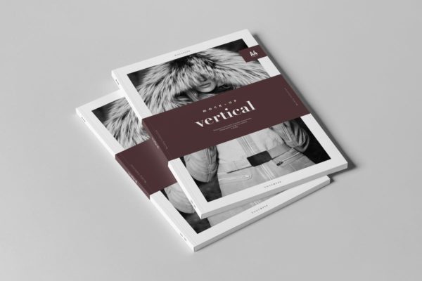 A4规格杂志设计样机素材模板 A4 Magazine Mock-up 3