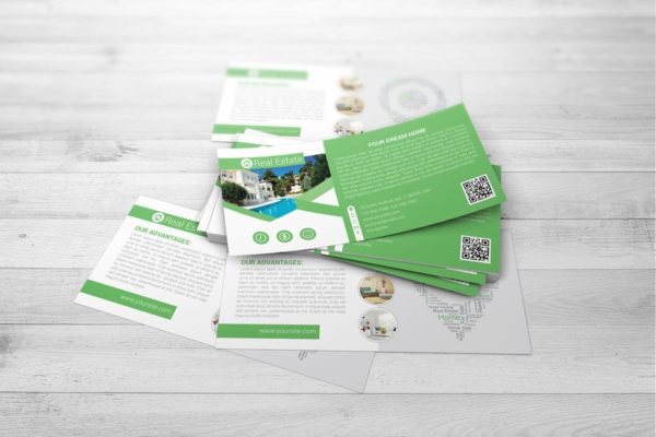 宣传推广广告传单样机素材 DL Flyer Mock-Up