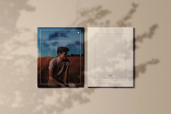 带有阴影效果的时尚高端海报宣传单DM设计VI样机素材展示模型mockups