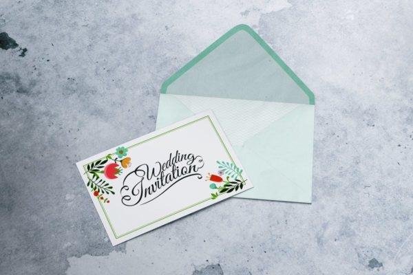 A6明信片/信封/邀请函/传单样机素材 A6 Postcard & Envelope / Invitation / Flyer MockUp