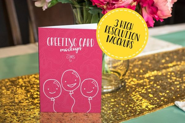 邀请卡片贺卡样机素材模板v1 Greeting Card Mockups Volume 1