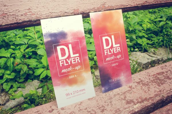 14种风格DL传单设计展示样机素材 DL Flyer Mock-Ups