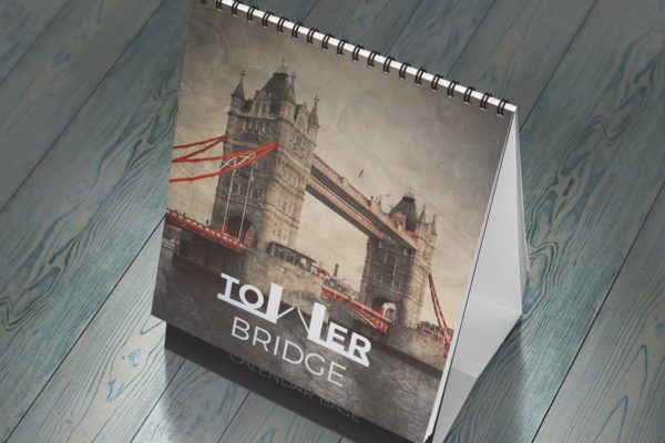 桌面日历设计展示样机素材模板v3 Desk Calendar Mock-Up vol.3