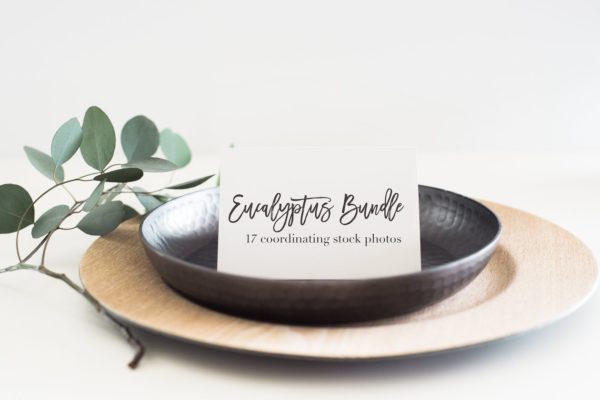 绿色植物点缀便签实景样机素材模板 Stock Photo Bundle | Bridal/Invites