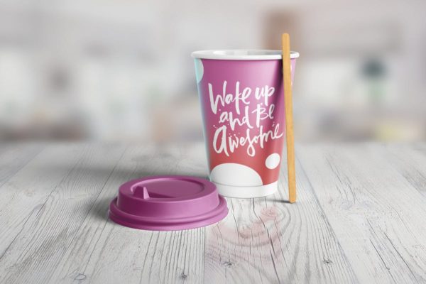 咖啡饮料纸杯样机素材模板 Paper Cup Mockup