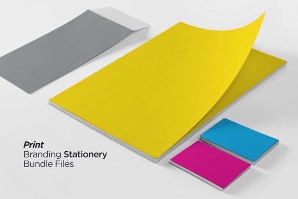 纯色打印海报传单样机素材必备套装 Print | Branding Mock-Up Essentials Bundle