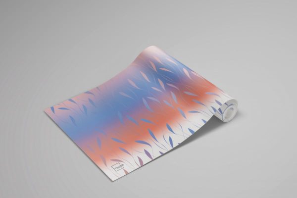 墙纸设计卷轴PSD样机素材2 Wallpaper Rolled PSD Mockups 02