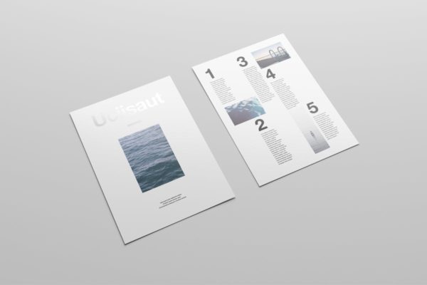 极简主义A4传单样机素材模板 A4 Flyer Mock-Up