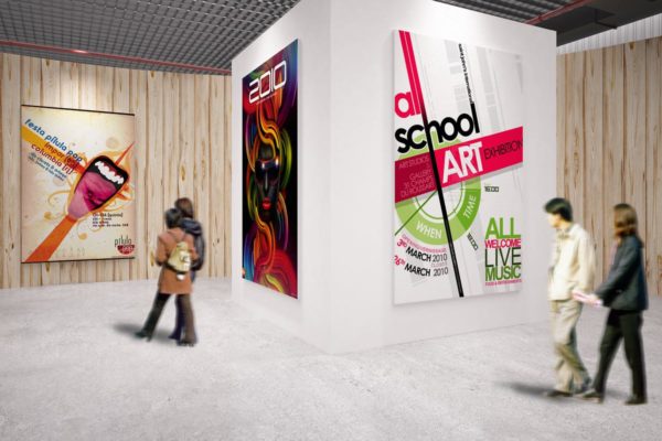 展馆艺术品海报展览样机素材Vol.5 Exhibition Mockup [vol 5]