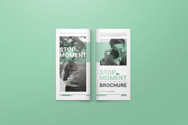 DL双折页传单宣传册样机素材模板V2 DL Bifold Brochure Mockups 02