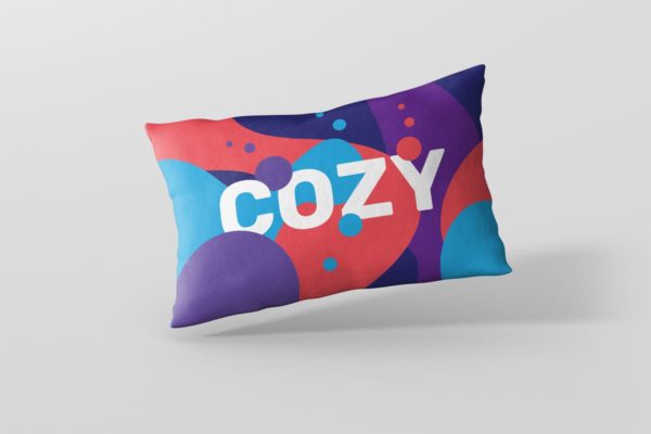 时尚多彩矩形卧室沙发枕头样机素材 Pillow Mockup – Rectangle