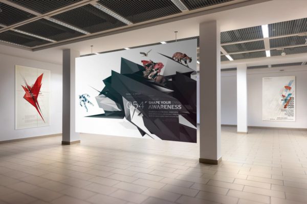 展厅画廊广告海报样机素材V.1 Gallery Poster Mockup v.1